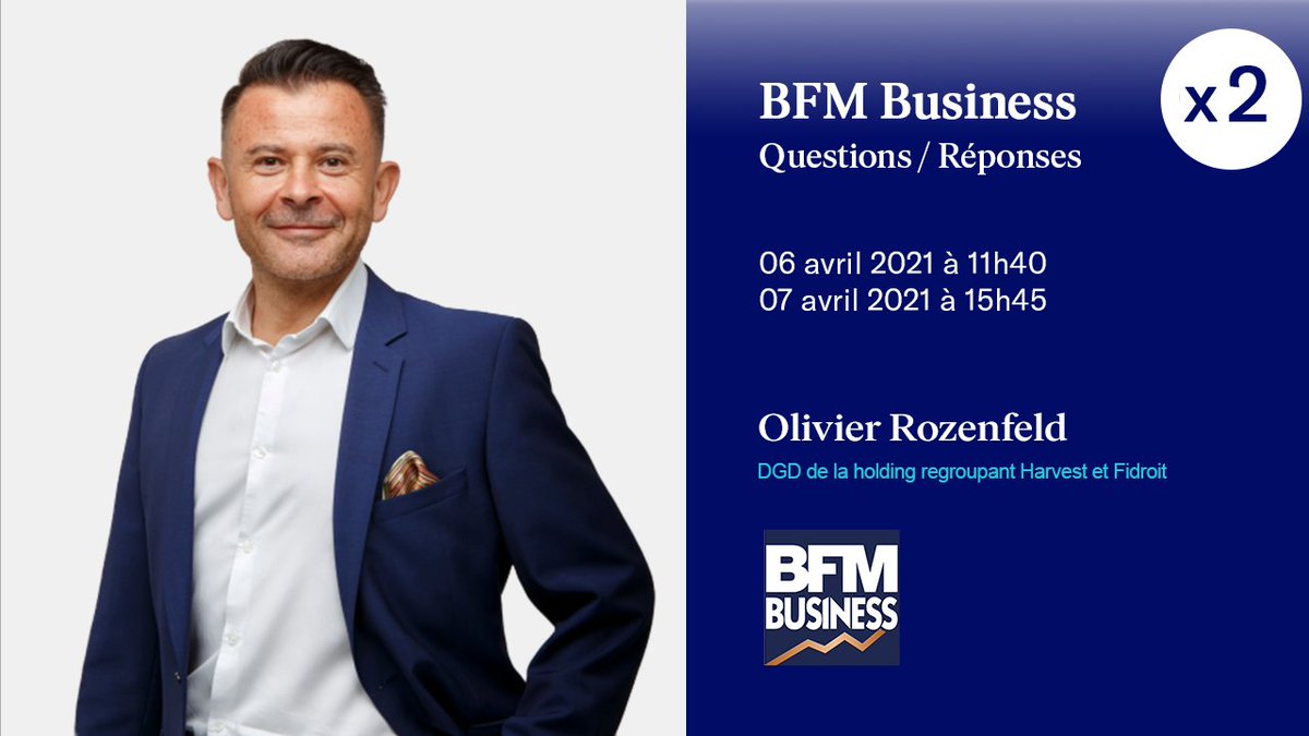 fidroit's tweet image. @bfmbusiness  x2️⃣  📺

Cette semaine, @ORozenfeld répond à 2 reprises à vos questions sur BFM Business !

Rendez-vous :

→ Aujourd’hui à 11h40 en compagnie de @Cedric_Decoeur 
→ Mercredi à 15H45 en compagnie de @StephPedrazzi

#bfmbusiness #fidroit #média