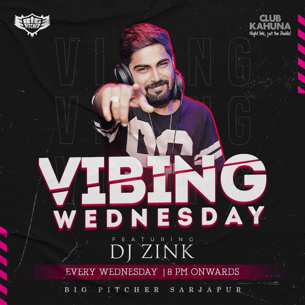 Get your friends and colleagues and vibe to the tunes of DJ Zink at Vibing Wednesdays at Big Pitcher Sarjapur. 

Featuring: DJ Zink
When: Every Wednesday 
Timings: 8PM - 12AM
Enquiries: 08045530000
.
.
.
.
#partyparty #craftbeerporn #craftbeers #craftbeerkings #craftbeerbar …