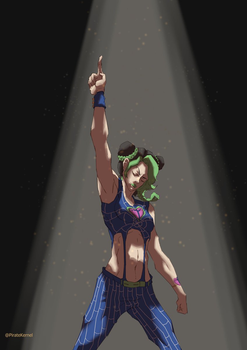 PirateKernel's tweet photo. to celebrate the Stone Ocean adaptation here's Jolyne https://t.co/yZwVLwHCJx