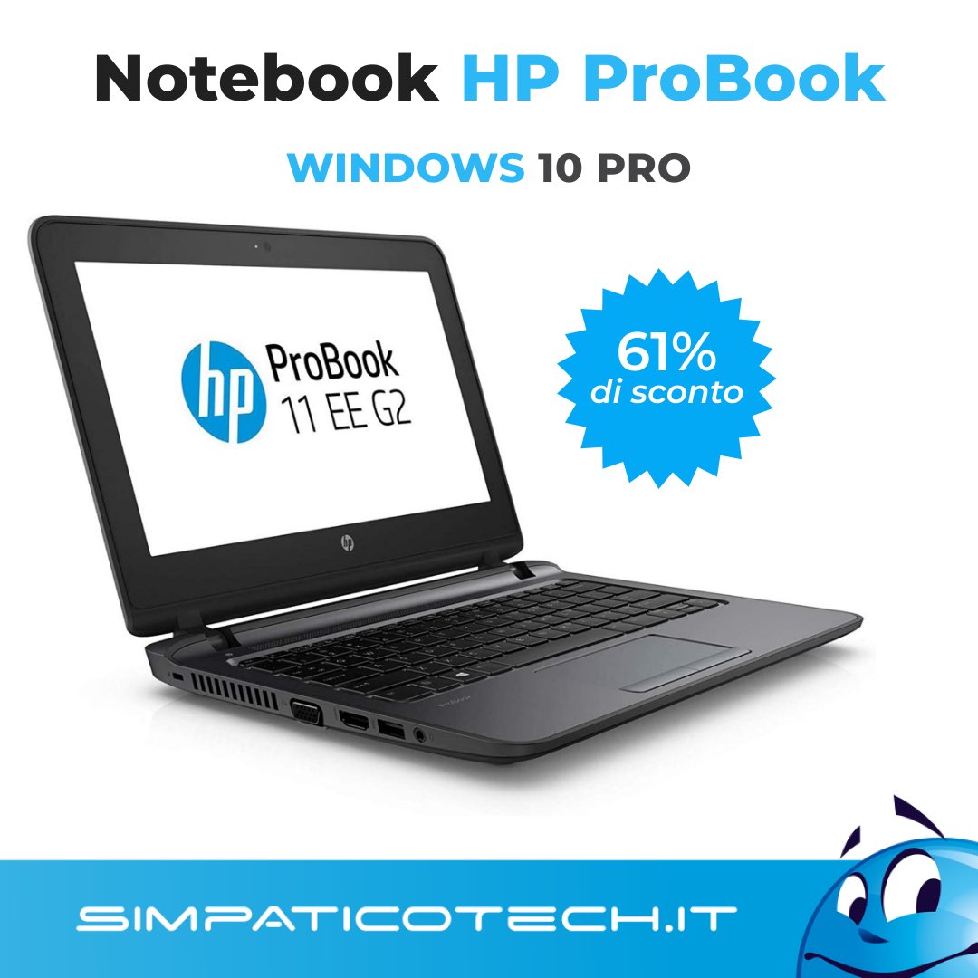 SimpaticoTech's tweet photo. La #DAD non è mai stata così semplice: ordina il #Notebook @HP #ProBook con @Windows 10 Pro. Solo su #SimpaticoTech puoi trovarlo al 61% di sconto oltre alla garanzia di 1 anno. Clicca e scopri tutte le funzionalità. ➡ https://t.co/glXPkcdWlE https://t.co/p5Udz6tOvV