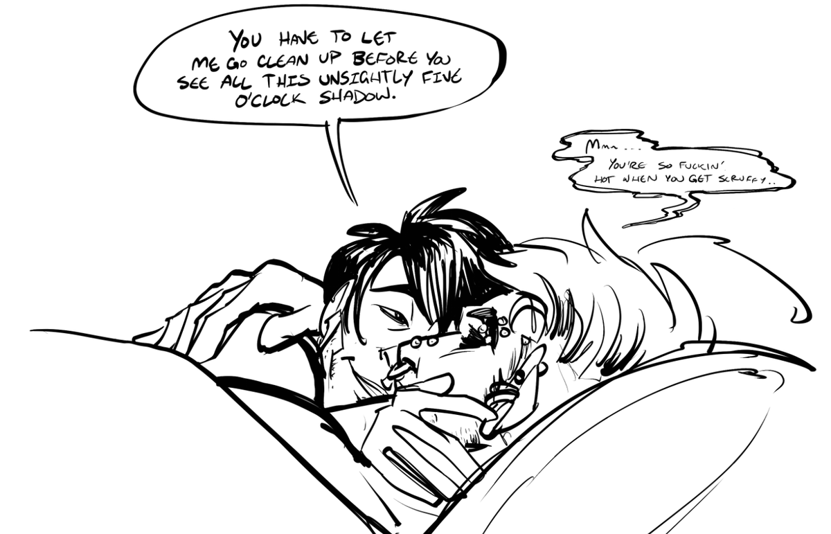 Jax is self conscious that his beard is starting to get a hint of salt &amp; pepper and keeps it off, but Gray likes it 