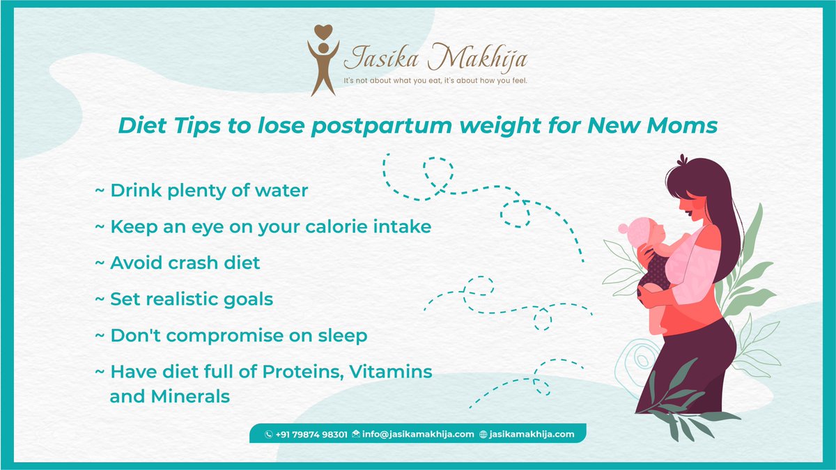 JasikaNutrition's tweet photo. All the women new to motherhood are often taken aback by how much they put on during #pregnancy and feel losing baby #weight is a huge task. If you are struggling with #postpartumweight gain, you are not alone and this is in most cases, not a major concern.
#diettips #dietplan https://t.co/O5T5zXq66u