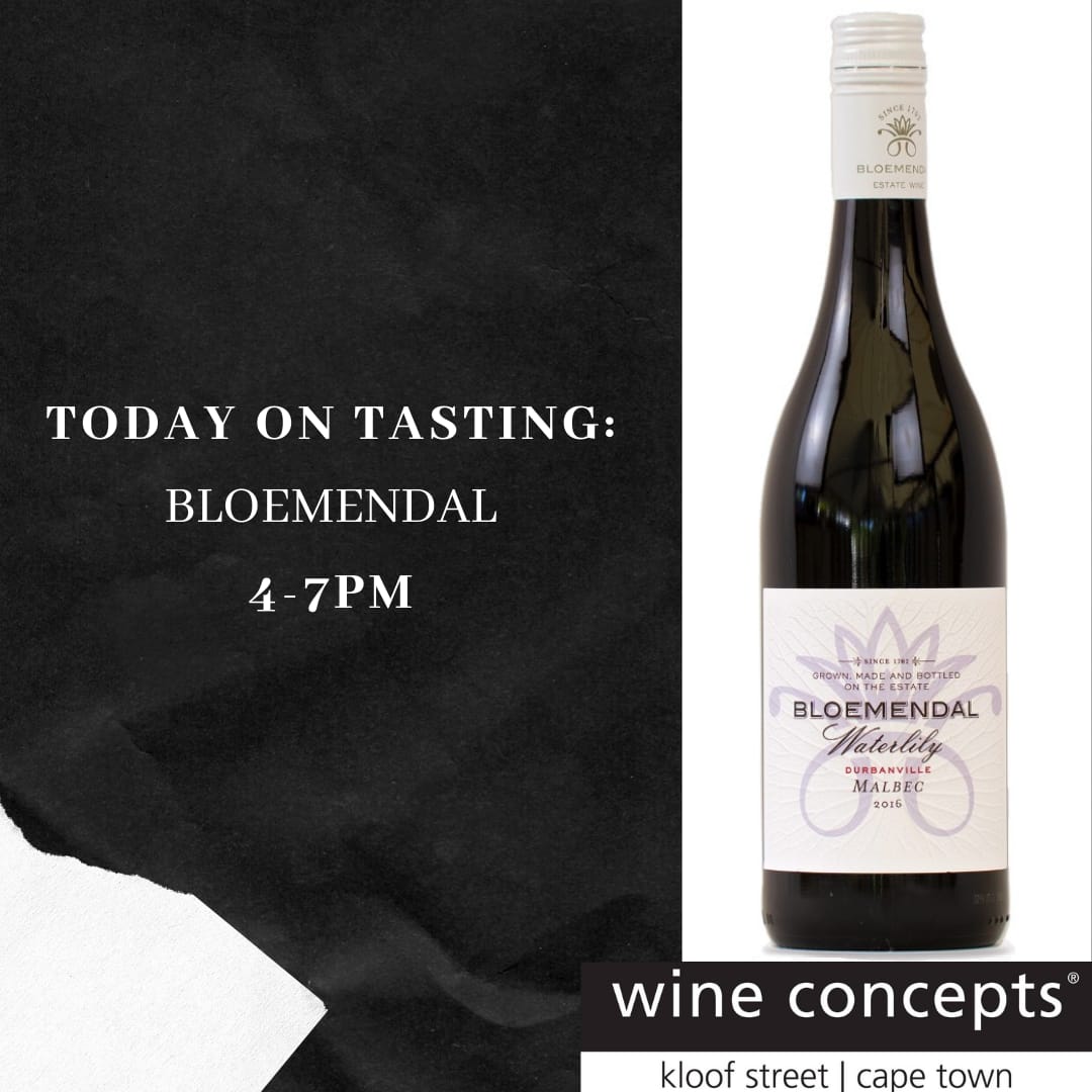 Join us for a tasting of Bloemendal Wines today 4-7pm. Don't miss out on the 10% discount during the tasting.
#winetasting