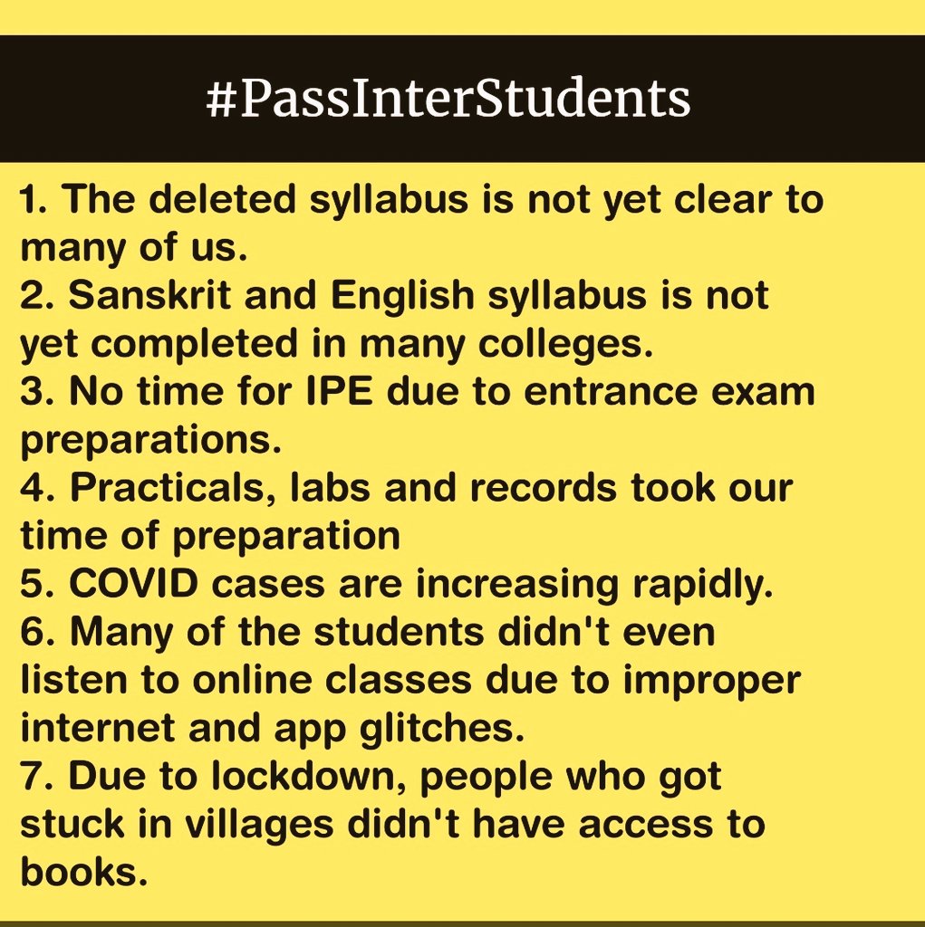 KothaNikhil8's tweet photo. #passinterstudents @KTRTRS @SabithaindraTRS @VenkatBalmoor @TV9Telugu @V6News @bandisanjay_bjp @aajtak @revanth_anumula @nsui @trspartyonline @BJP4India @INCIndia https://t.co/8nzW0SLMto