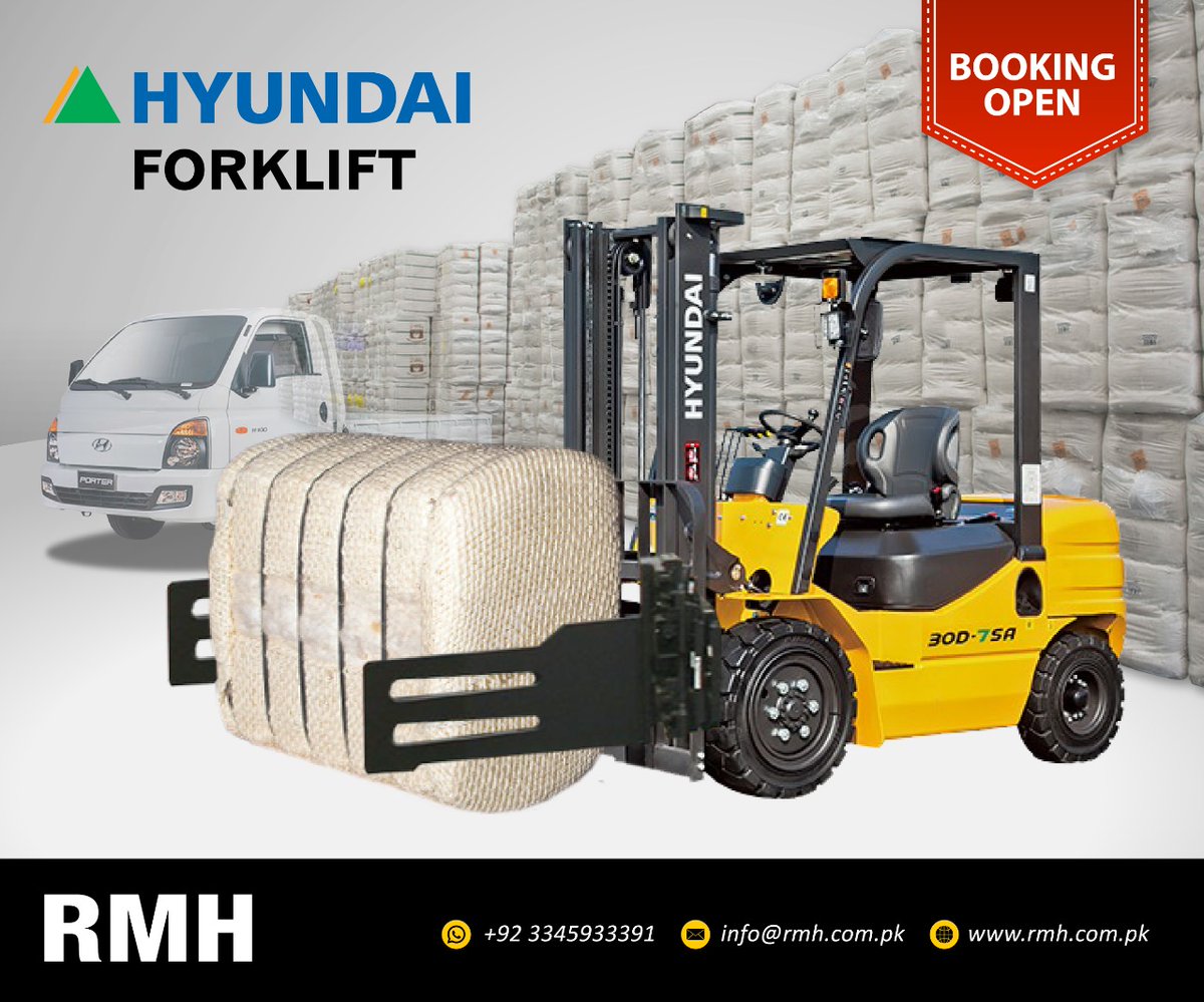 airguru1's tweet photo. Cotton Bales Handling Becomes Easy with Hyundai Forklift Truck and Bale Clamp for Textile Mills in Pakistan.
Booking Open Call/Whatsapp Now +92 3345933391
#textile #pakistan #export #logistics
#spinning #cottonyarn #baleclamp #forklift #trucks #hyundia #materialhandling https://t.co/GTV6Go3qbi