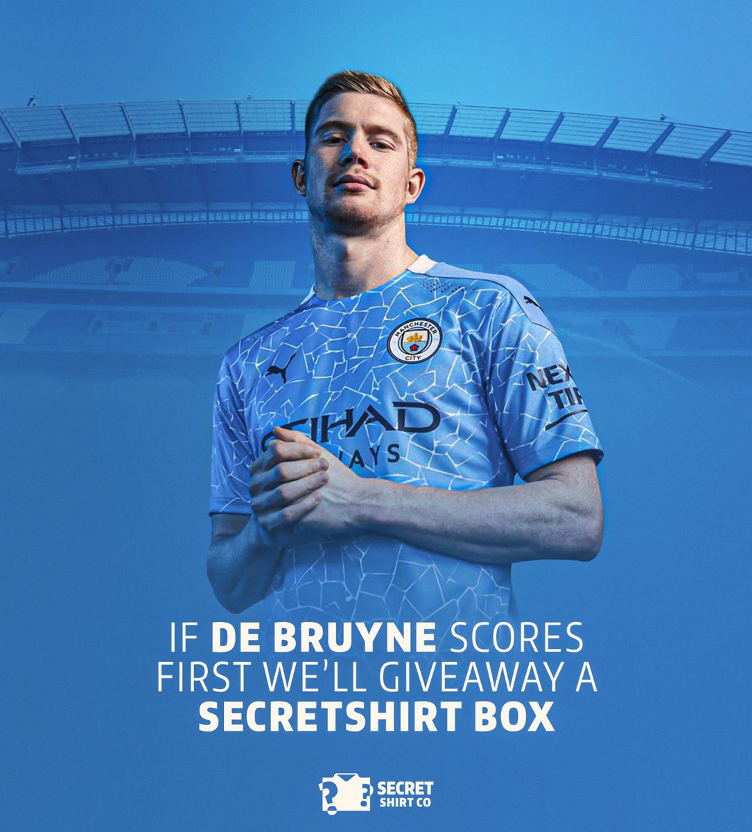 If Kevin de Bruyne scores 1st against Borussia Dortmund tonight, we’ll giveaway a SecretShirt.co box. 

To enter: 

🔃 Retweet this tweet
🤝 Follow us.

Good luck! 📦