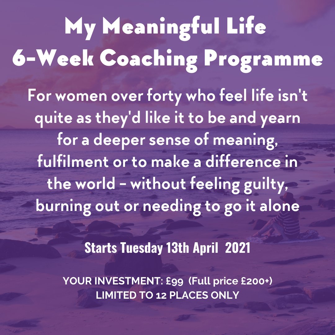 I'm excited to launch my new transformational 6-week online coaching programme ...the ultimate experience for reconnecting to what really matters so you can create a magical meaningful life that nourishes your heart and leaves a legacy you’re proud of. 

heartabiz.com/meaningful-lif…