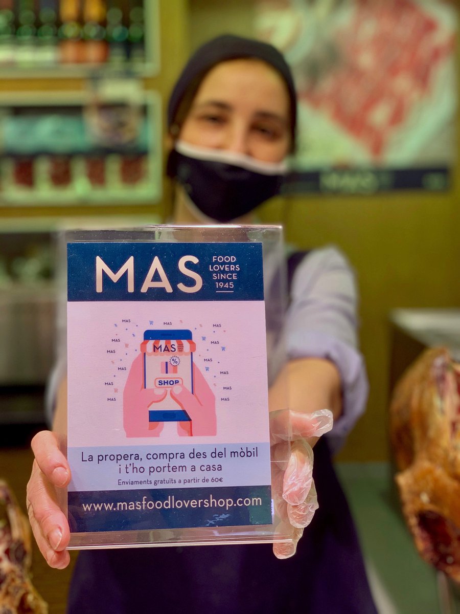 📣 ¿Quieres que te llevemos la compra a casa?
Entra en masfoodlovershop.com elige los productos y en unas horas recíbelos donde quieras.
También puedes hacer tu pedido en @manzaning o <a href="/Glovo_ES/">Glovo</a> 
Y si prefieres, haz tu compra en la nueva App de <a href="/lilladiagonal/">L'illa Diagonal</a>