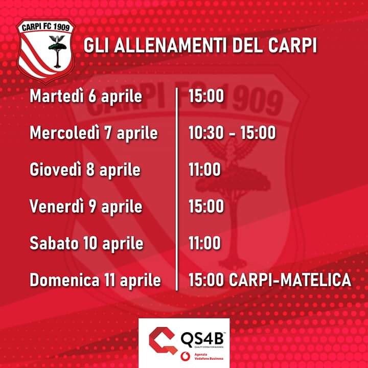ac_carpi's tweet image. 📋 IL CARPI PREPARA LA SFIDA INTERNA VS MATELICA ⚠

🕑 Squadra al lavoro dal pomeriggio di oggi all'antistadio

⚪🔴
#ForzaCarpi #SerieC #weeklyprogram #CAPMAT   #FieriDeiNostriColori #vodafonebusiness #telefonia #digitalizzazione #partnership 🇲🇨