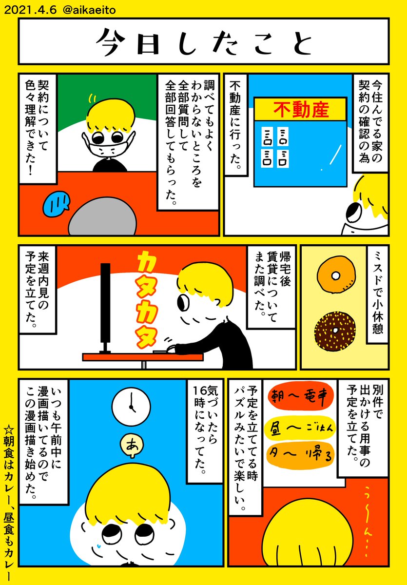今日したこと 