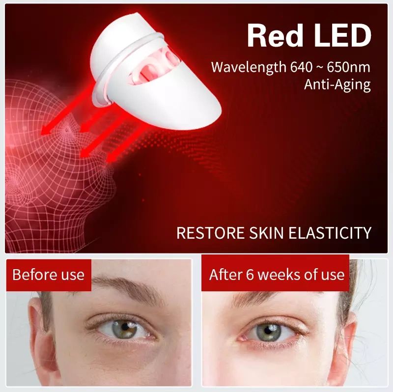 LED PHOTON MASK FOR ACNE PRONE SKIN OR ANTI-AGING! 
This quality LED mask offer 3 Colour therapy for all your skin care needs .
Blue light:  with its wavelength around  the 400 mark, is ideal for targeting bacteria so is used with the intention of treating acne.