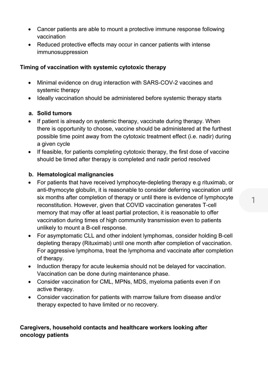 CarolRadull's tweet image. Very important Guidelines for people with cancer on the Covid Vaccine. Please share widely.