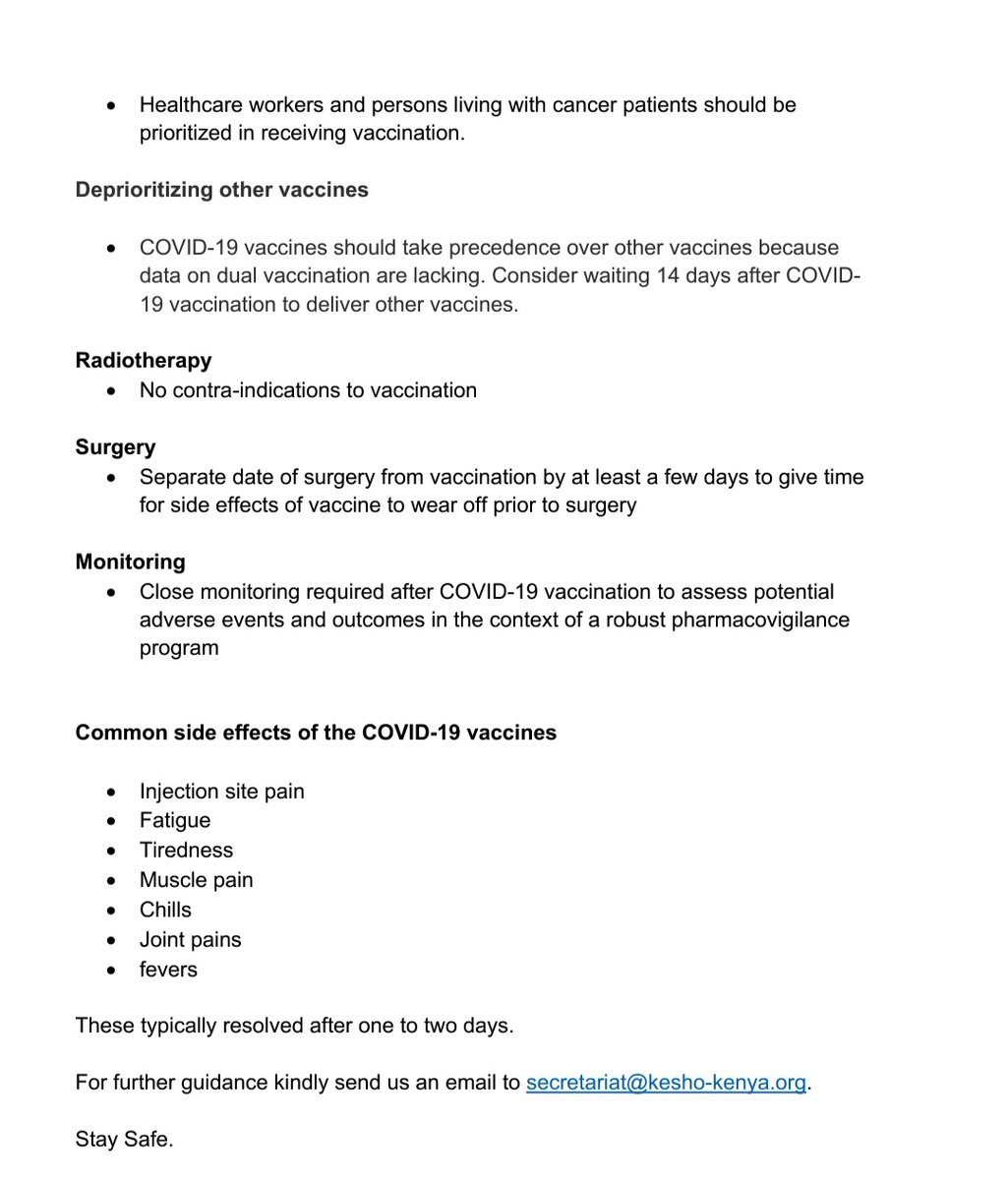 CarolRadull's tweet image. Very important Guidelines for people with cancer on the Covid Vaccine. Please share widely.