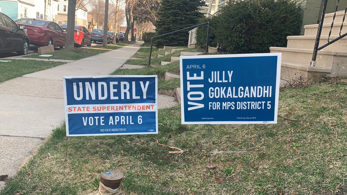 LiberalStallion's tweet photo. MILWAUKEE HAPPY ELECTION DAY!!

Don’t forget to vote for @underlyforwi for State Superintendent, and @jilly4mps for Milwaukee School Board! https://t.co/ZWlb8XXu4Q