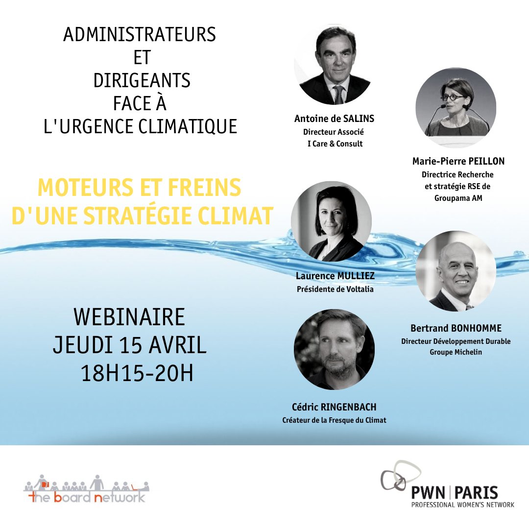 Découvrez l'agenda et les intervenants de l'Événement #Climat et #Gouvernance du 15 avril organisé par #TheBoardNetwork 
👉 Informations et inscriptions sur lnkd.in/eF3FzKG
Voir loin, agir vite
#climatechange #climat #gouvernance #governance #boardsofdirectors