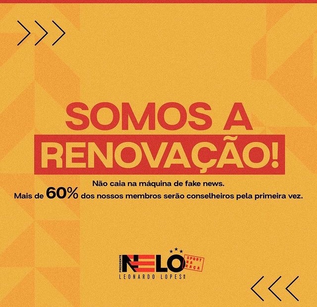 A maioria absoluta, + de 60%, dos candidatos ao conselho da chapa @sportnaraca serão, se eleitos, conselheiros PELA PRIMEIRA VEZ, isso é renovação!

Eu sou um deles. 

Espero ajudar meu clube, de forma direta, com voz em um ambiente há tanto tempo ocupado pelos mesmos nomes.