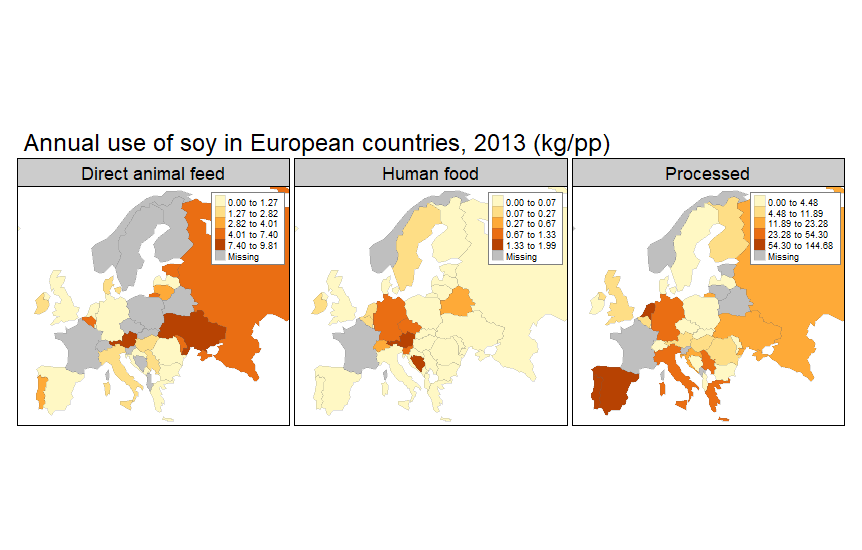 I made a map for #TidyTuesday, although it didn't turn out to be that striking due to missing data. 

Still, who would have thought that Bosnia and Herzegovina is one of the leading countries in human soy consumption?

Code at github.com/bbauer-su/tidy…