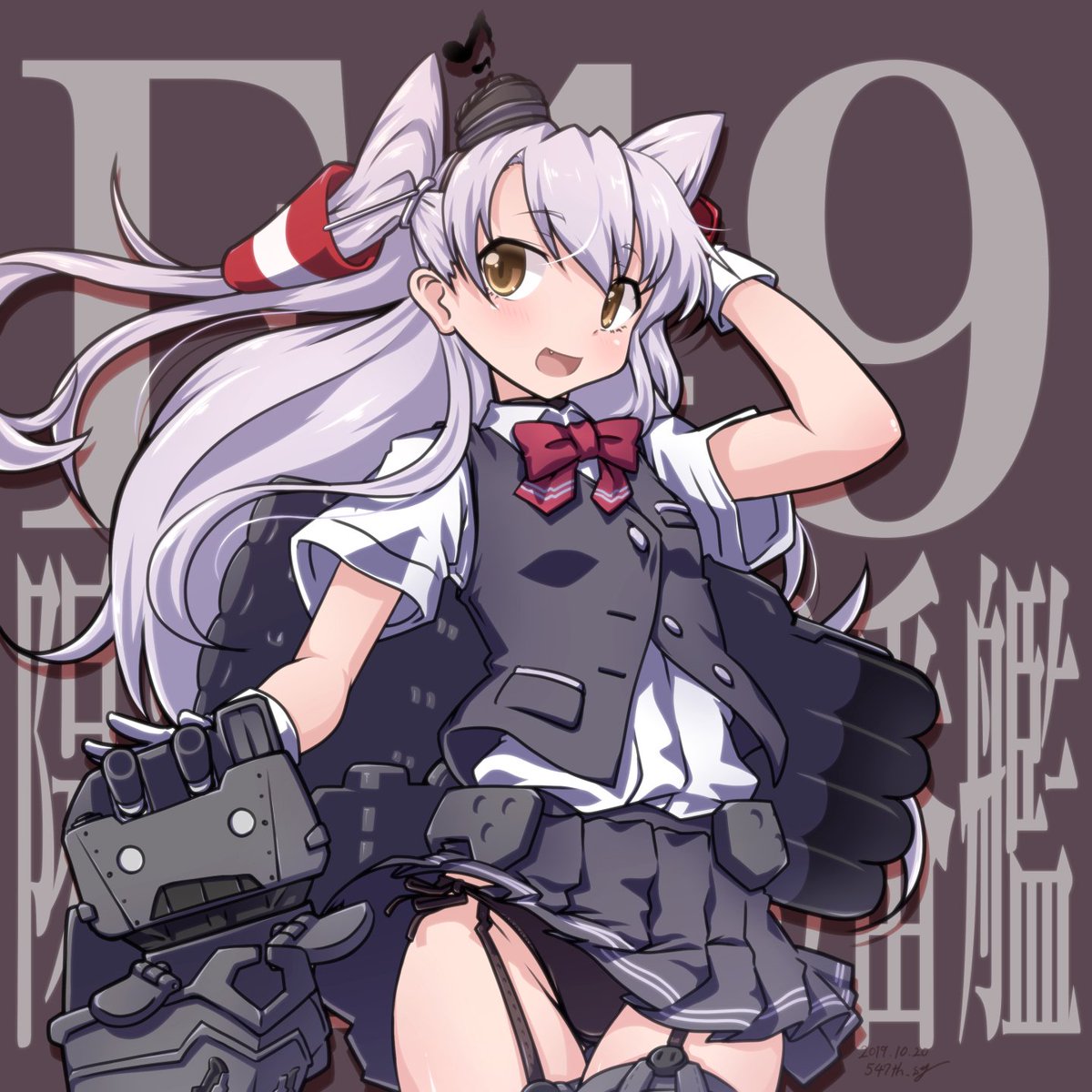 天津風(艦これ) 「過去絵の再掲で天津風さんを描いた気に(以下略 」|547th_syのイラスト