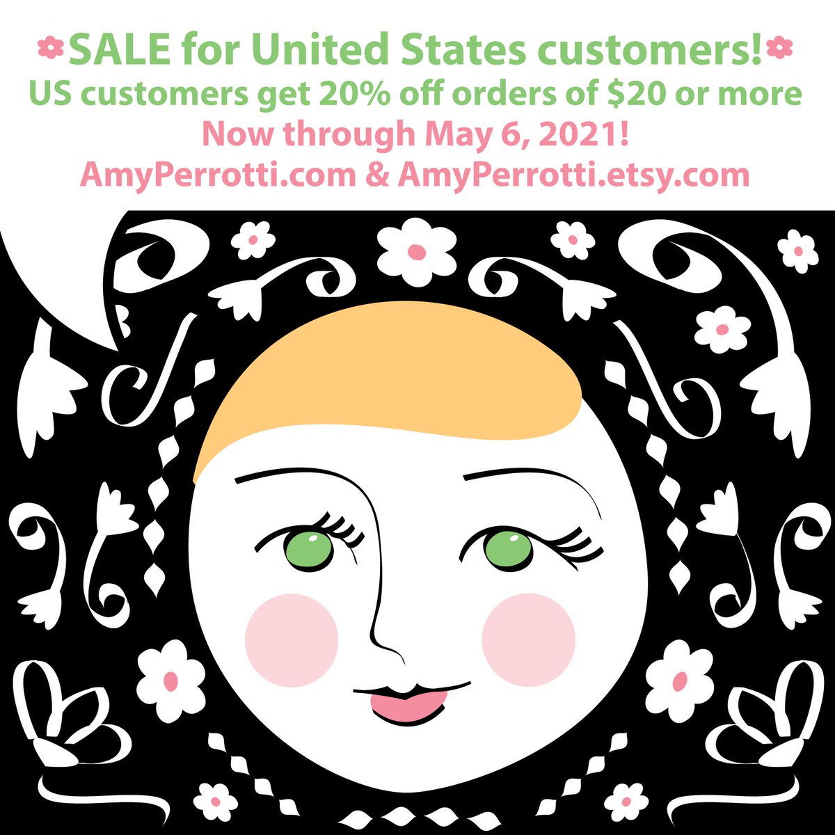 AmyPerrotti's tweet image. SALE for United States customers! US customers get 20% off orders of $20 or more in my AmyPerrotti.com &amp;amp; AmyPerrotti.etsy.com shops, now through May 6, 2021! #sale #matryoshkaprints #artprints #culture #heritage #nationality #newmoms #newdads #nurseryart #nurseryprints
