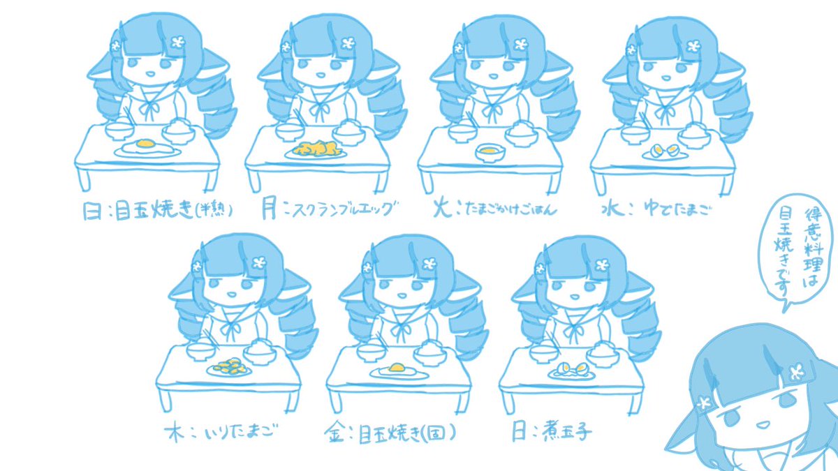 デルミンの得意料理が目玉焼きなの お金が無くて卵しか買えないとかだったら切ない て すぺのイラスト デルミンの得意料理が目玉焼きなの お金が無くて卵しか買えないとかだったら切ない て すぺのイラスト