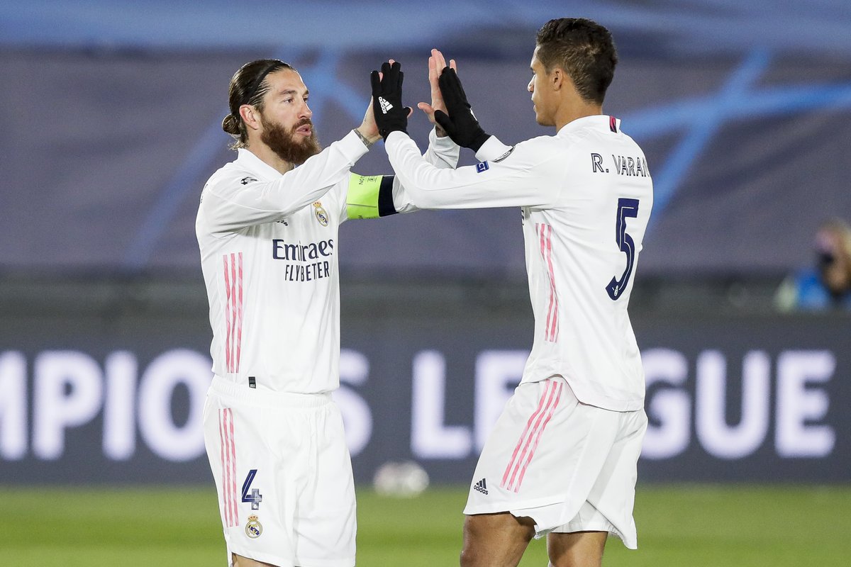 OptaJean on Twitter: &quot;1 - Real Madrid have not played a Champions League game without both Raphael Varane and Sergio Ramos since December 2018 against CSKA Moscow (0-3 defeat). This is the