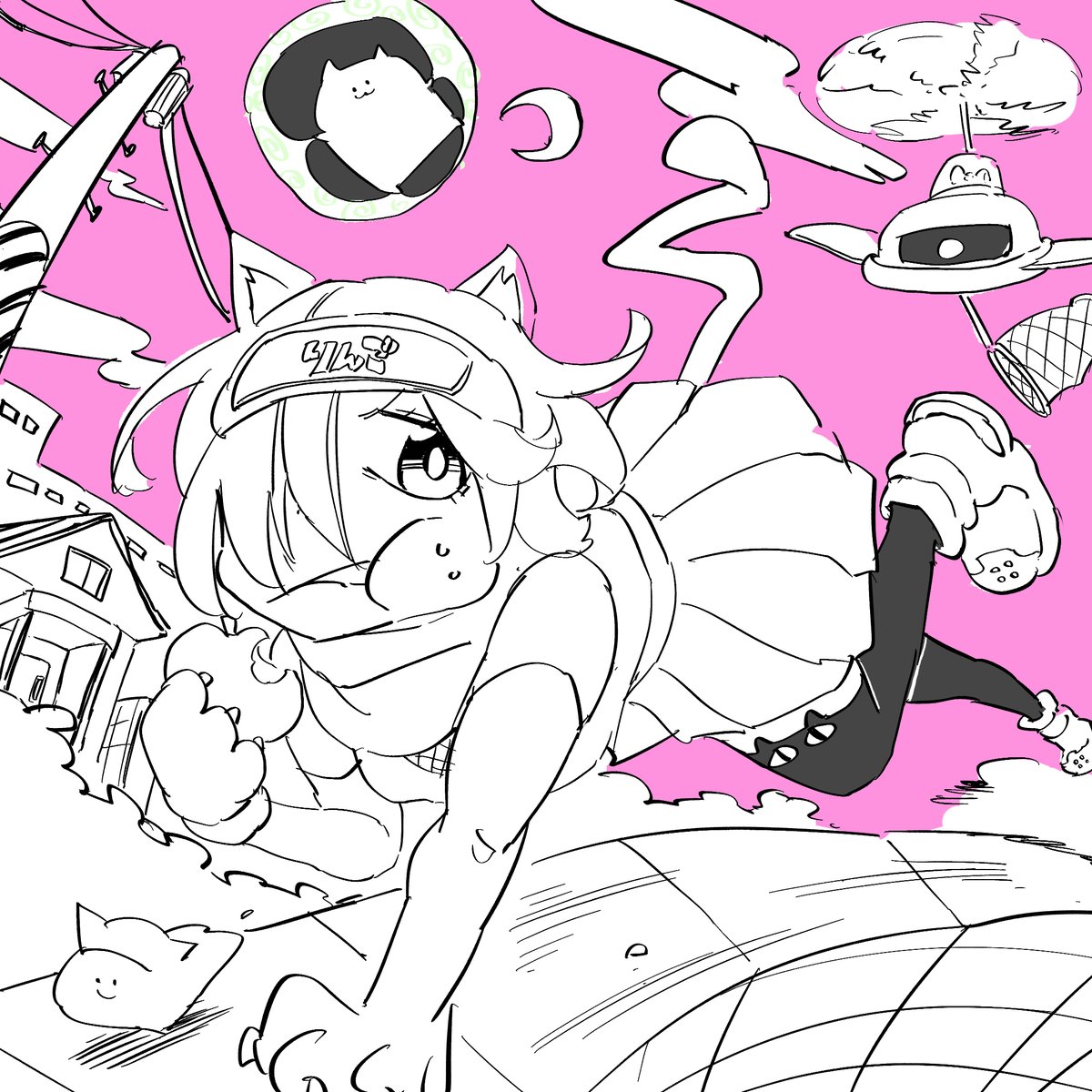 きょうの線画です?
気に入っています。最近背景を描きたいモードです。 