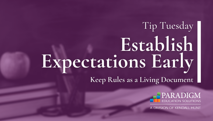 Paradigm_ED's tweet photo. It is important to establish expectations early on in your classroom. Remember to keep your rules as a living document to update as the school year goes on. 

#TipTuesday https://t.co/BM3e4jRmcq