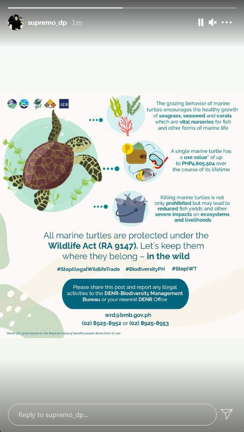Djp5SOS's tweet photo. 🖤🐢
supremo_dp igs
#StopIllegalWildlifeTrade
#BiodiversityPH
#StopIWT https://t.co/pFPYP4oBLH