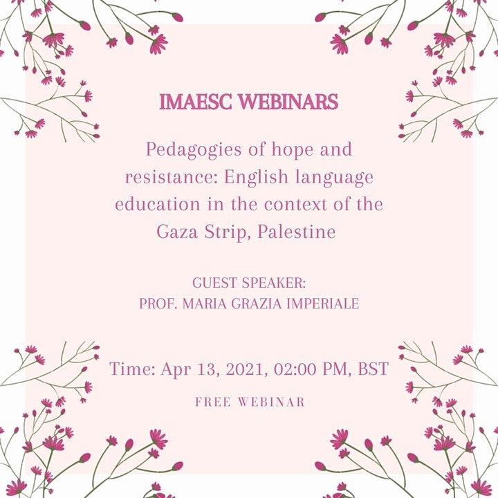 carmelborg1's tweet photo. On behalf of the IMAESC students (Malta track), I invite you to another webinar in the IMAESC Webinar Series.
Date: 13 April
Time: 3pm (EST)
https://t.co/h3T07m870o https://t.co/YyAvTuuJPJ
