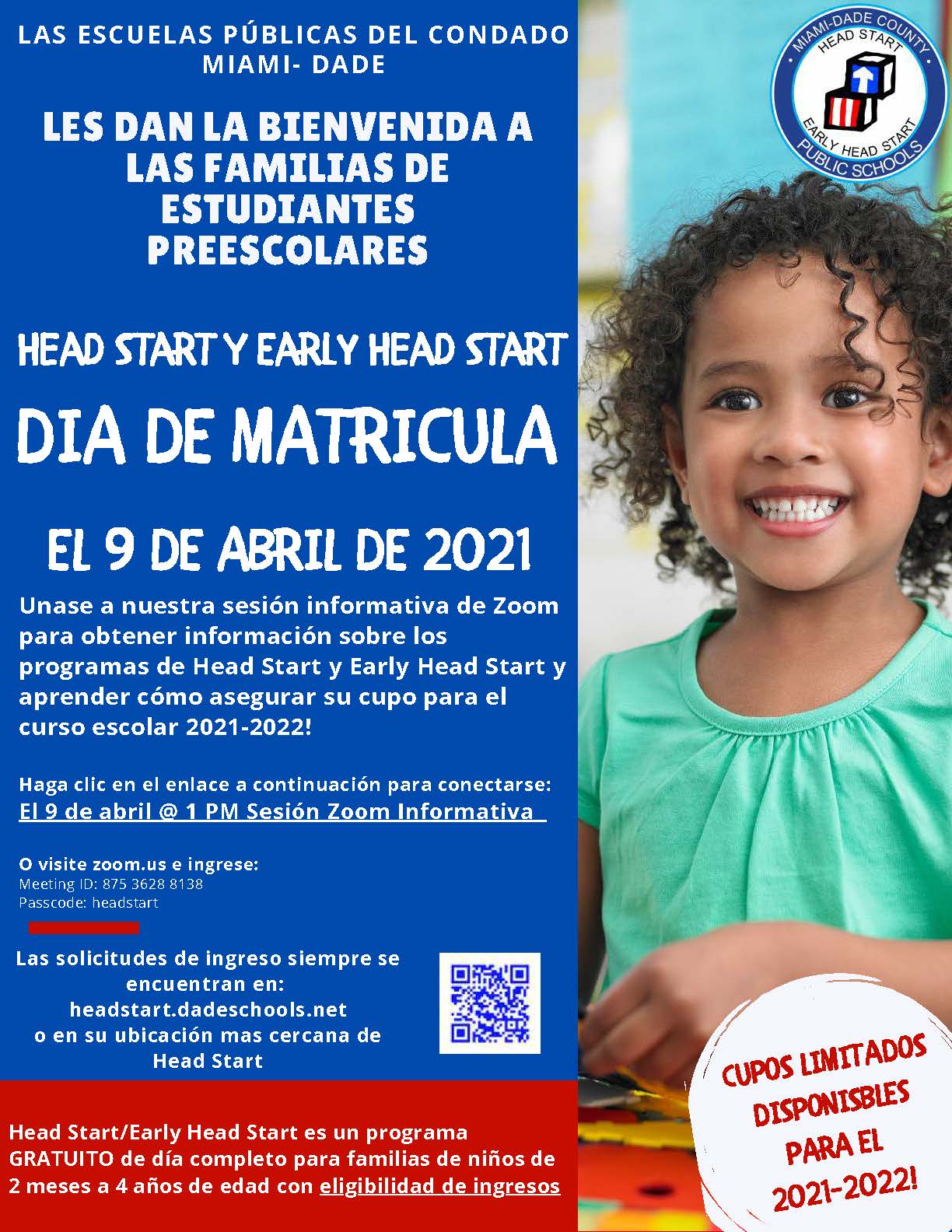 MiamiDade Schools on Twitter "Give your child a head start and enroll in our HeadStart