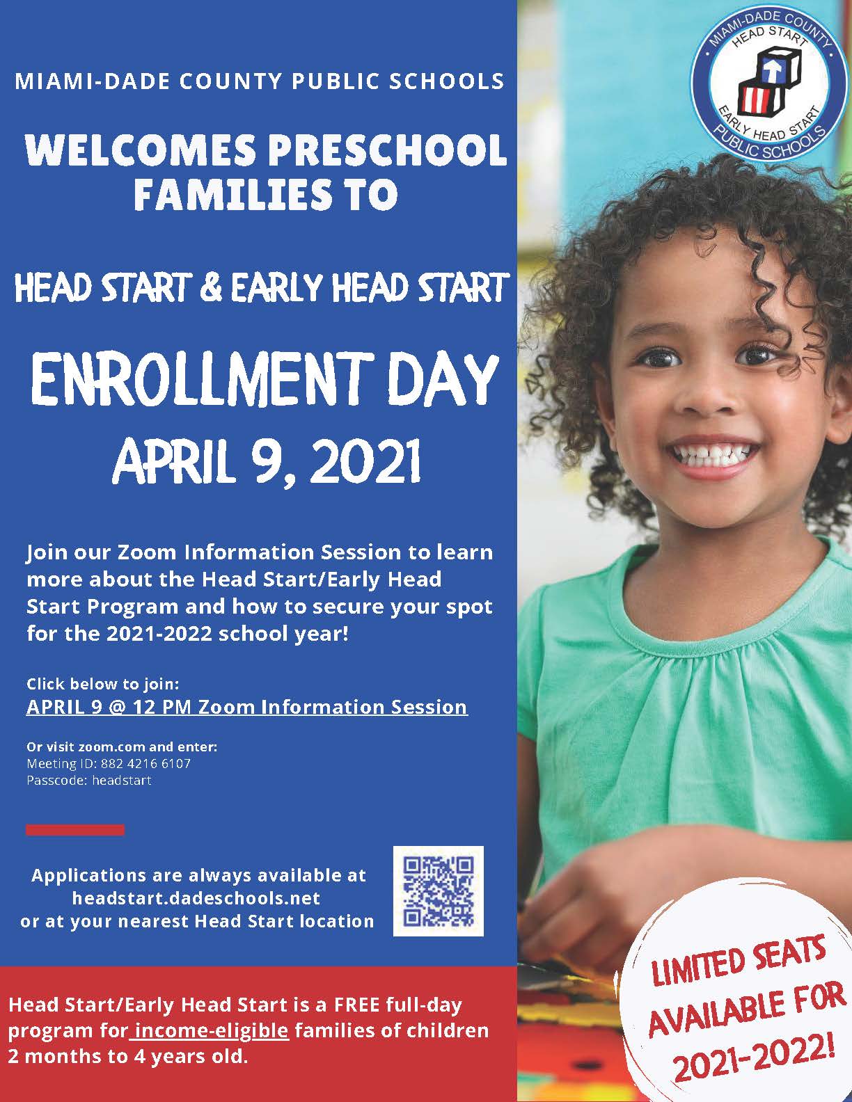 MiamiDade Schools on Twitter "Give your child a head start and enroll in our HeadStart