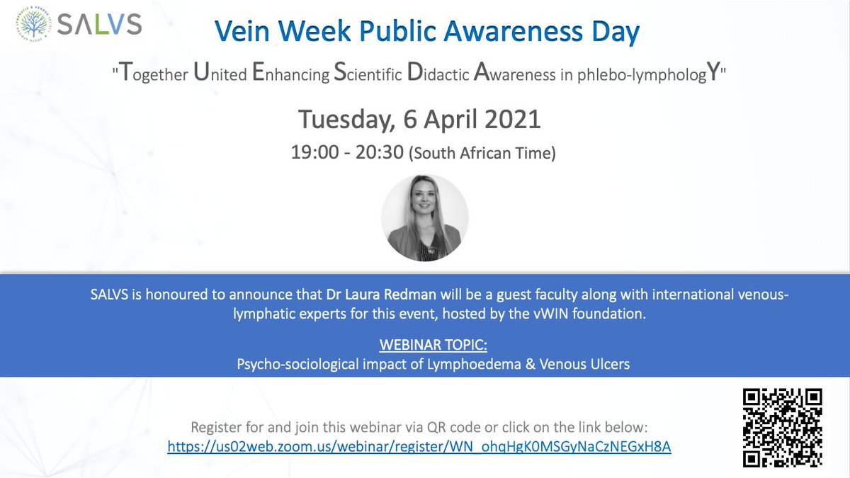 SALVS_org's tweet photo. Vein Week Public Awareness Day
Click Here to Register : https://t.co/WgeKrEw6AJ https://t.co/SVLrMQqWAF