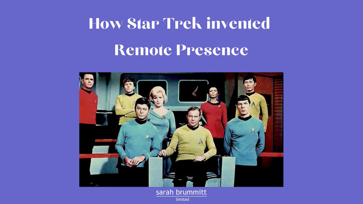 SarahBrummitt's tweet photo. If you’re a Star Trek 1 fan, then the concept of #remotepresence isn’t new to you. Here's how Star Trek 1 invented virtual communication before Skype, Zoom and Microsoft Teams
(a thread)
#remotework #zoomcall #virtualcommunication https://t.co/ipxiIGyif2
