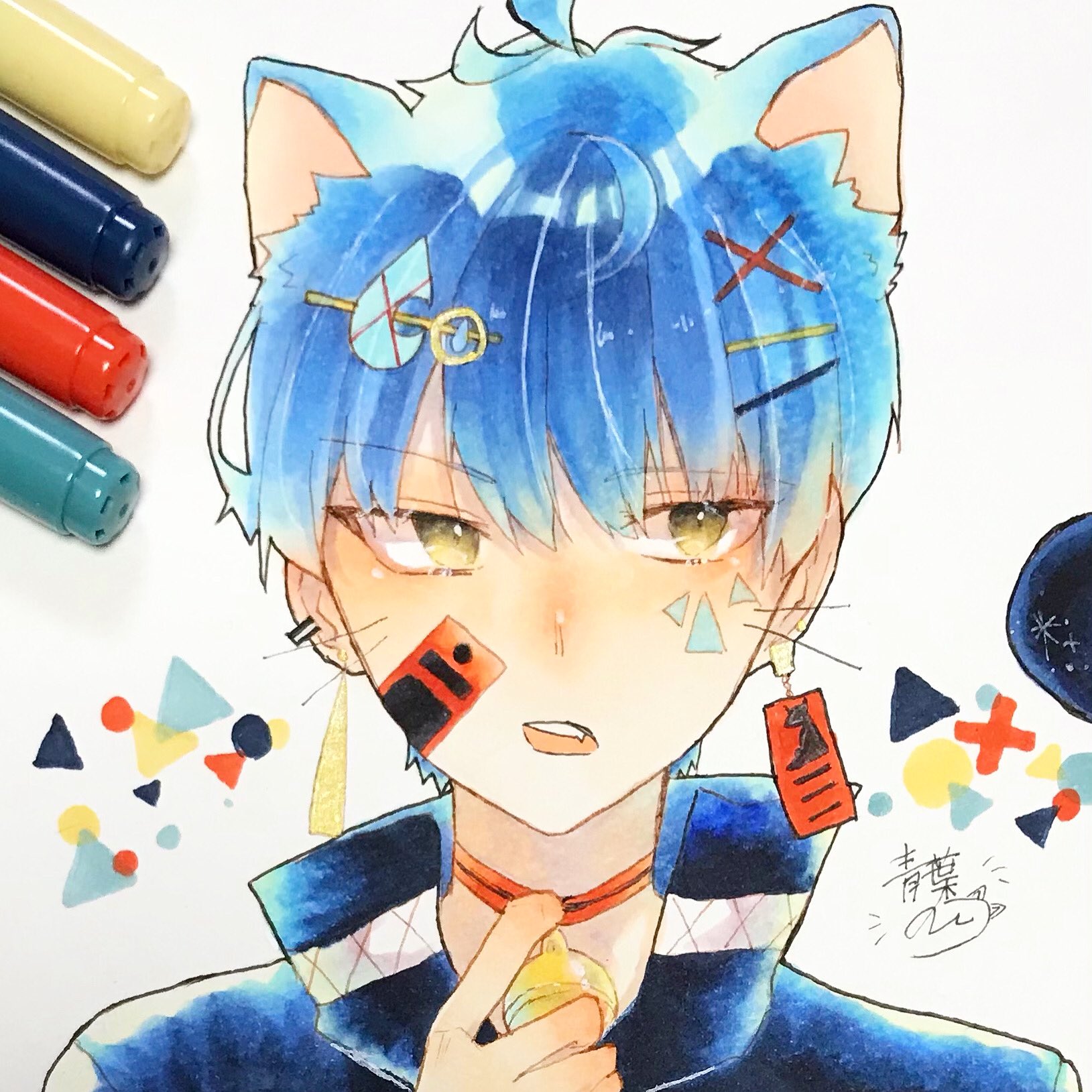 青葉のん トリカブト 新規絵 インスタの相互さんの子 かわいい 無事性癖に刺さりました コピック イラスト マッシュ男子 猫男子 T Co Kh7bravpuh Twitter