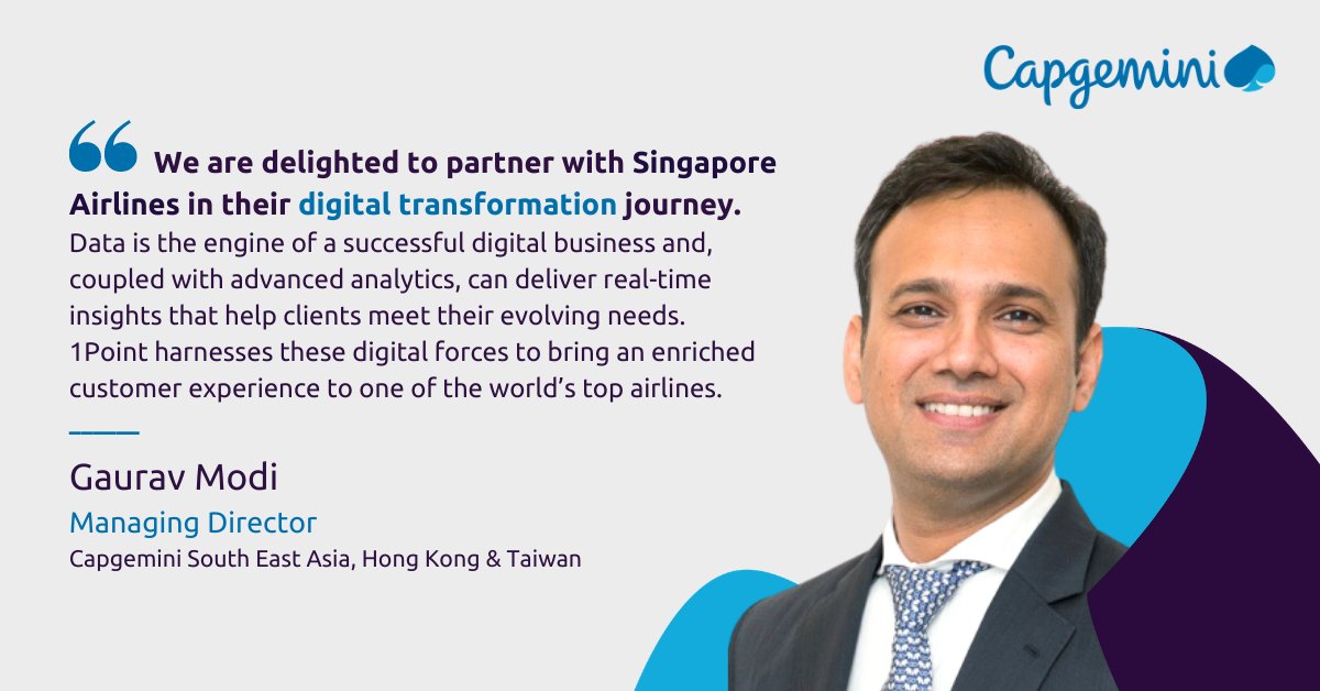 We are delighted to partner with Singapore Airlines in their digital transformation journey. Check out the details here: ow.ly/aw0x50EhqyK <a href="/gmodi25/">Gaurav Modi</a> <a href="/SingaporeAir/">Singapore Airlines</a>