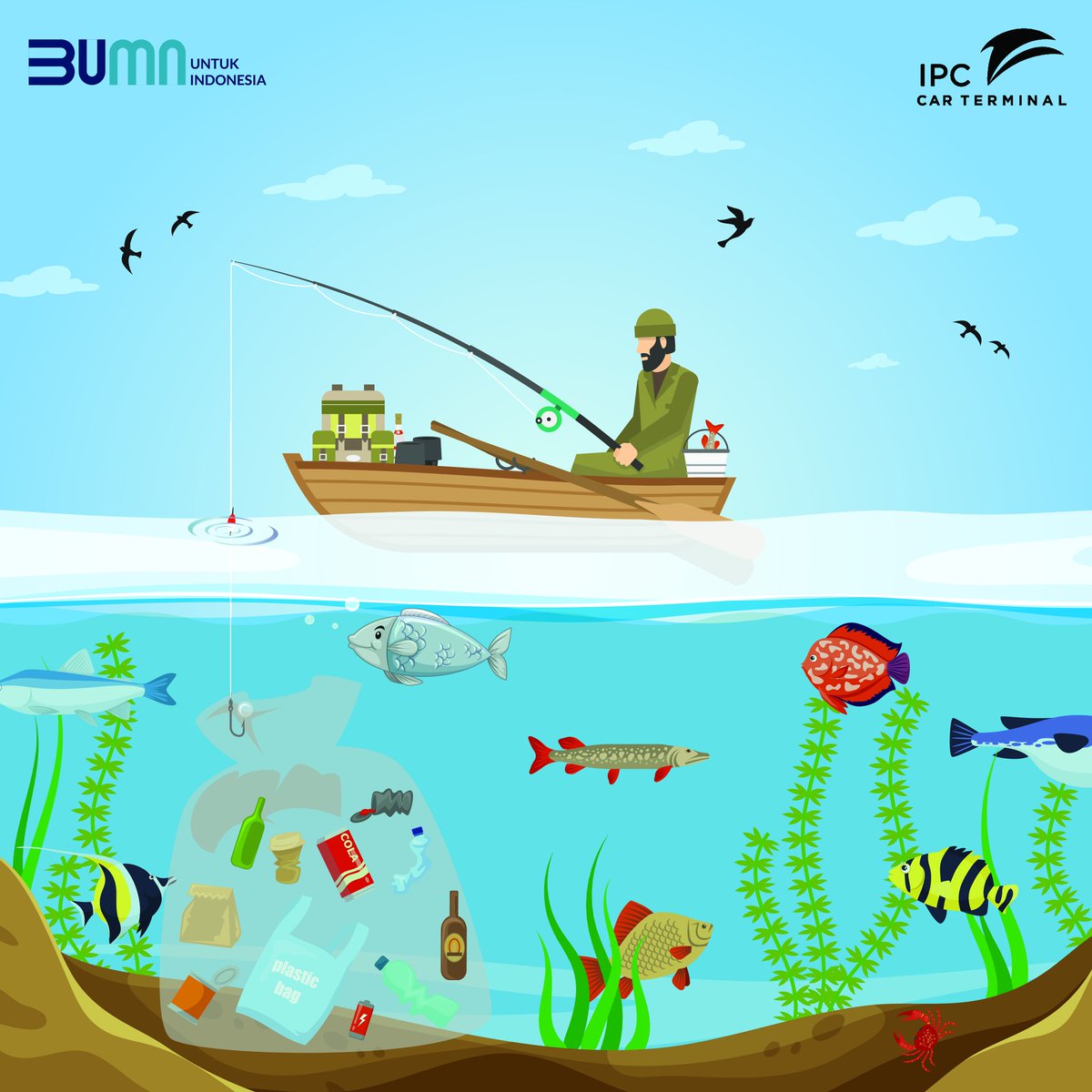 IPCCarTerminal's tweet photo. Dewan Komisaris, Direksi & Karyawan/wati IPC Car Terminal mengucapkan :
Selamat Hari Nelayan Nasional
6 April 2021
Jangan merusak mata pencaharian nelayan dengan membuang sampah ke laut.
#HariNelayanNasional #ipccarterminal https://t.co/GqEwOTAMDU