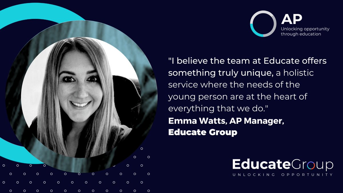 EducateGroup2's tweet image. Meet Emma - our AP Manager 😊 

We take a &apos;needs-led&apos; approach. Find out more about our Alternative Provision solutions 
👉ow.ly/q45050EhnVW
#alternativeprovision #APsolutions #educationservices