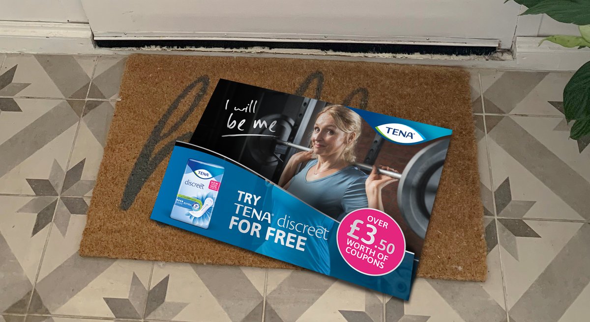 BlueChipMrkting's tweet photo. The latest exciting door drop with our TENA client – driving awareness of the Bladder Weakness category and trial of their new &amp; improved Pads product. https://t.co/dC9O2ZhmFw