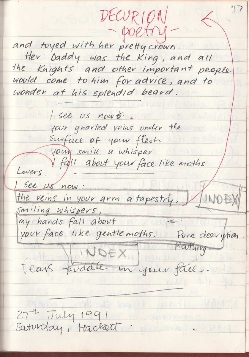 noisesomeghosts's tweet photo. "Lovers" MS: not a bad little poem.

#ThirtyYearsofJournalsProject #WritingCommunity #PoetryCommunity https://t.co/EUyCuJwuIb