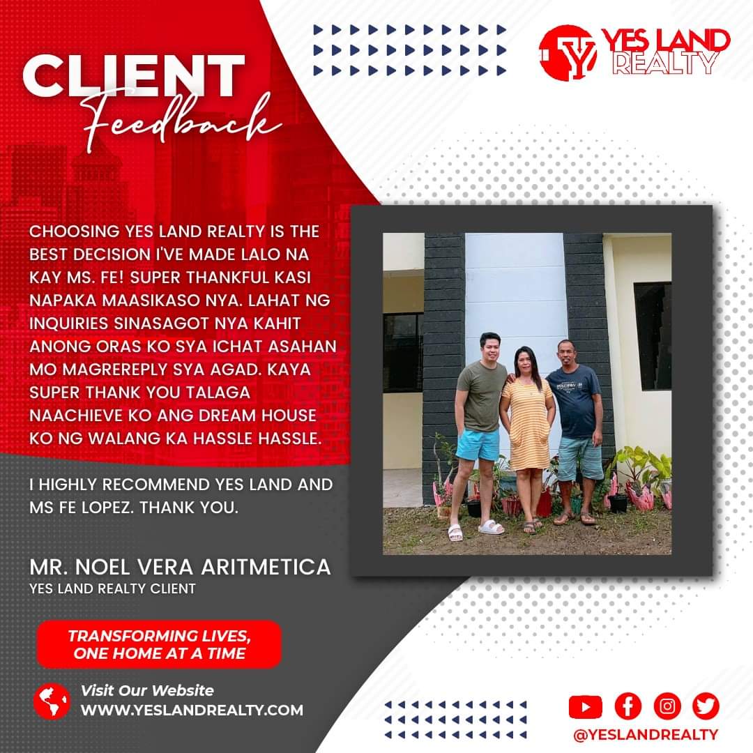 Transforming lives, one home at a time ✨

Our biggest goal is to help you fulfill your dreams, and the amount of love we are receiving from you is what makes our life-changing journey together even more beautiful. ♥️

#YESLandRealty #WeAreYLR #MissionBeforeCommission #AprilFULL