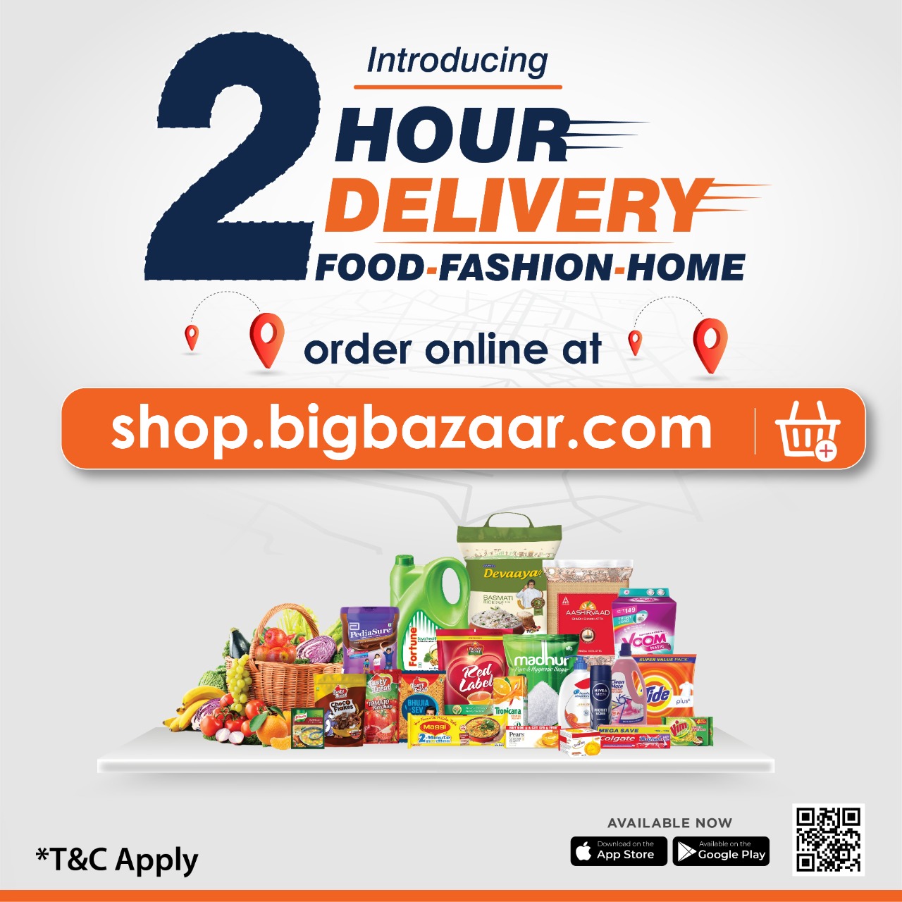 Big Bazaar on X Order your Food Groceries Home Kitchen and Fashion apparel ONLINE at https t swIZB5UFjT get Home Delivery in just 2 Hours Order now https t brYGyVs9tr Only in Maharashtra https t...