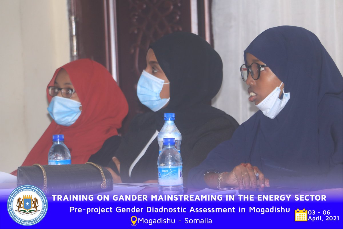 MoEWRSo's tweet photo. The @MoEWRSo conducted Training on Gender Mainstreaming for Energy stakeholders that included STEM Graduates, line Ministries and Women Engineers from different Organizations in Mogadishu.
#GenderMainstreamingEnergyMogadishu https://t.co/VP7LeTE8JK