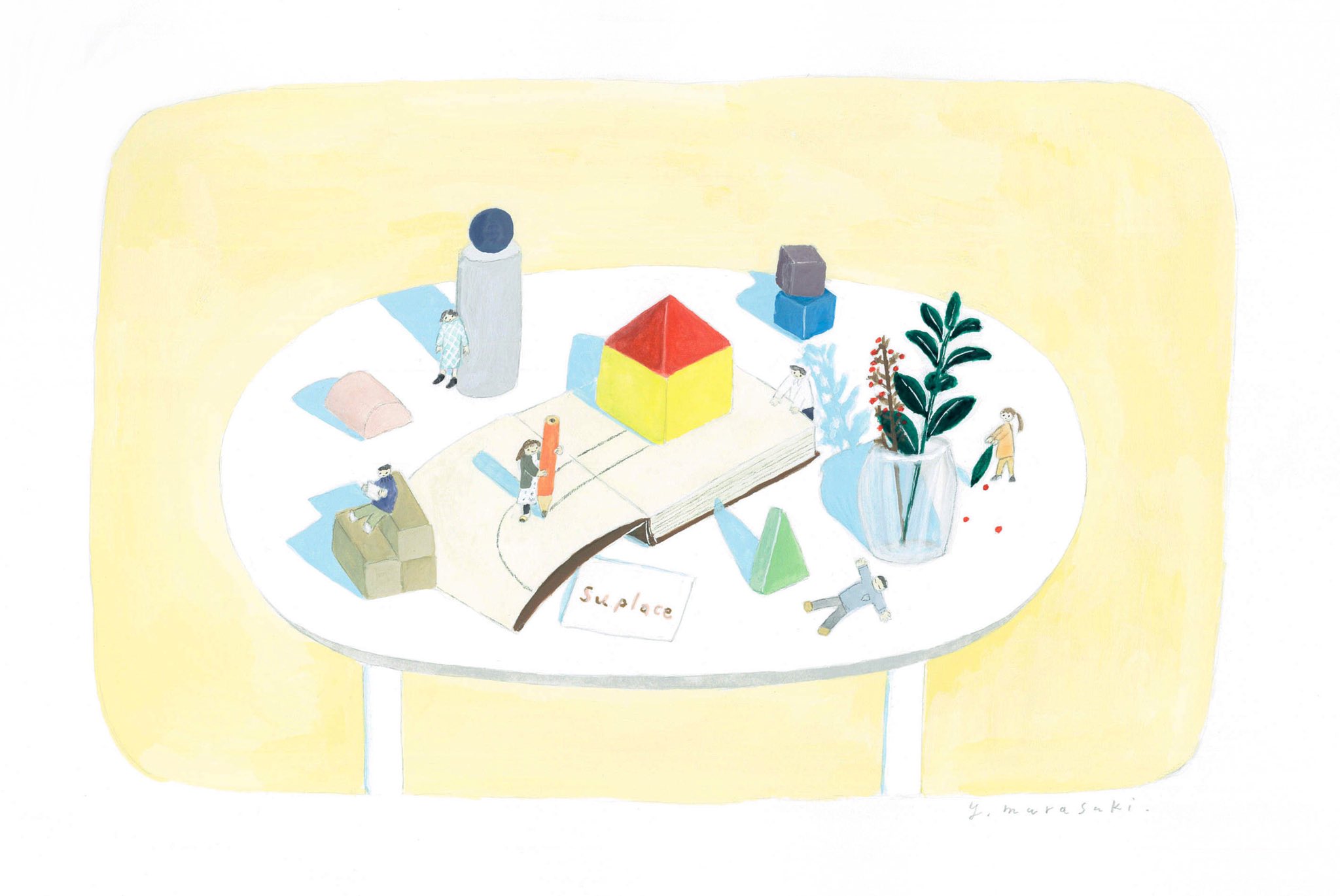 　鈴木理咲子 【work】友人の建築家鈴木理咲子さんの設計事務所「su  place」のコンセプトビジュアルを描かせて頂きました🌷気持ち良い光、空間が印象的でその場所で「大きく息がすえる場所」をつくっていきたいという想いにも共感しています！場所づくり悩んで  ...