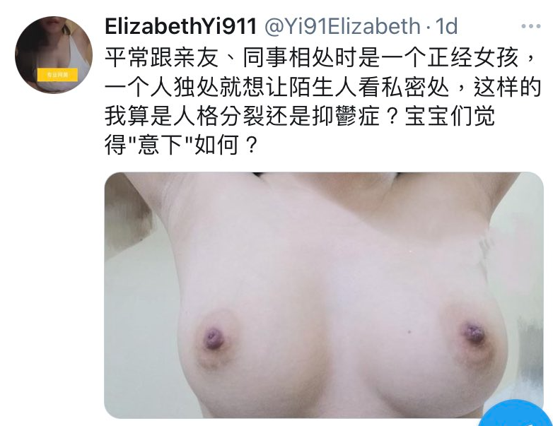fucking_long's tweet photo. 左真账号@ElizabethYi19, 右边是患有幻想症的盗图狗@Yi91Elizabeth https://t.co/h8tLlvllgo