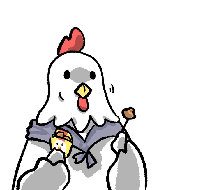 「chicken simple background」 illustration images(Latest)｜21pages