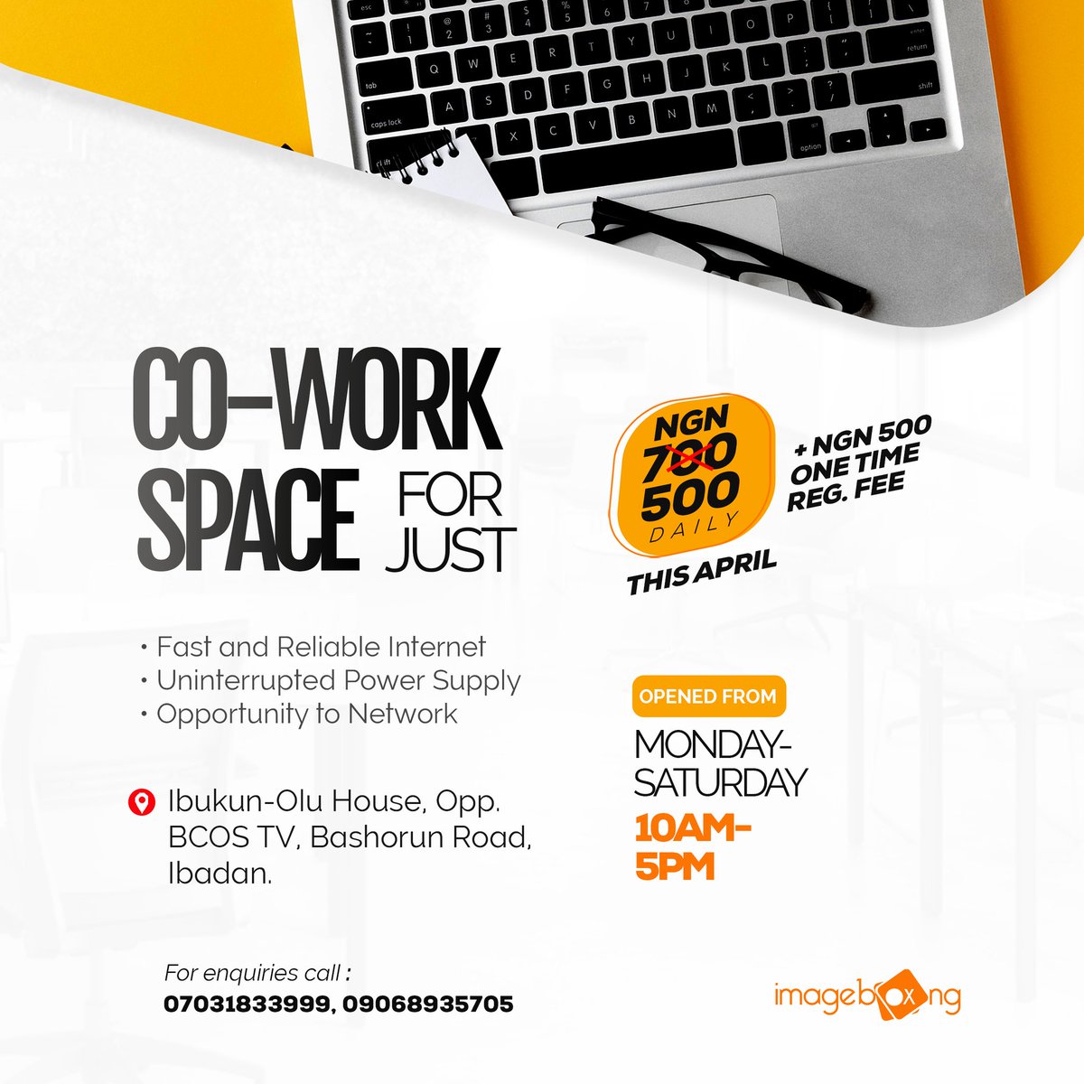 Ibadan kini so?????

You are not seeing double 😁
With just #500 daily and a one time registration fee of #500, you get access to interrupted power supply and unlimited data to do all your work. 
Need more info? I'm in my DM sipping juice😁😌

Shebi you will help me RT abi?🙈