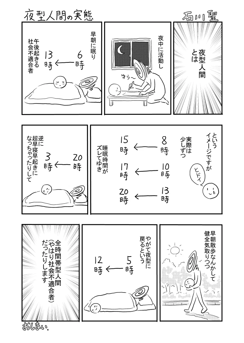 これぞ夜型人間の実態？！時々超朝型になるって本当ですか？！