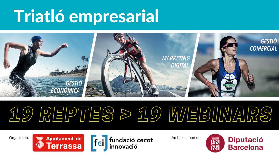 trsinnovacio's tweet photo. La setmana vinent no et perdis “Quant hem de treballar per no perdre diners? Com fixar objectius i preus de venda” i “Potencia el teu LinkedIn. I converteix-lo en la teva targeta de presentació professional” Inscrip https://t.co/eKp81XnDhc @ajterrassa @fcecotinnovacio @trsempresa https://t.co/JYaPWcvDBn