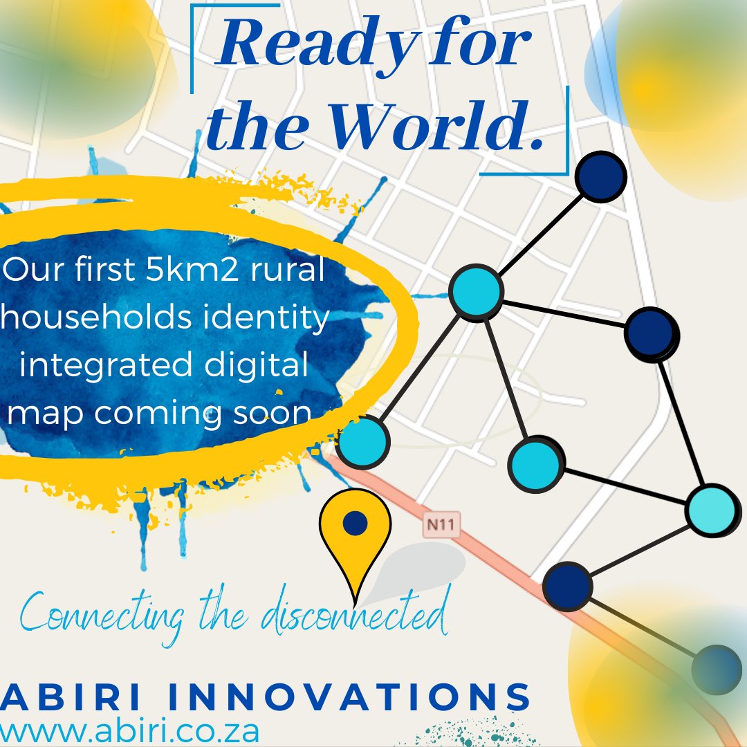 Two rural communities (Lesodi Motlana &amp; Mmamatlakala Villages) - 5km2 in size; our first rural household identity and integrated mapping system coming soon!
#Ruralhouseholdsidentity
#connectingthedisconnected
#DigitalIntegration
#Ruralandtownshipentrepreneurs
#ruraltourism