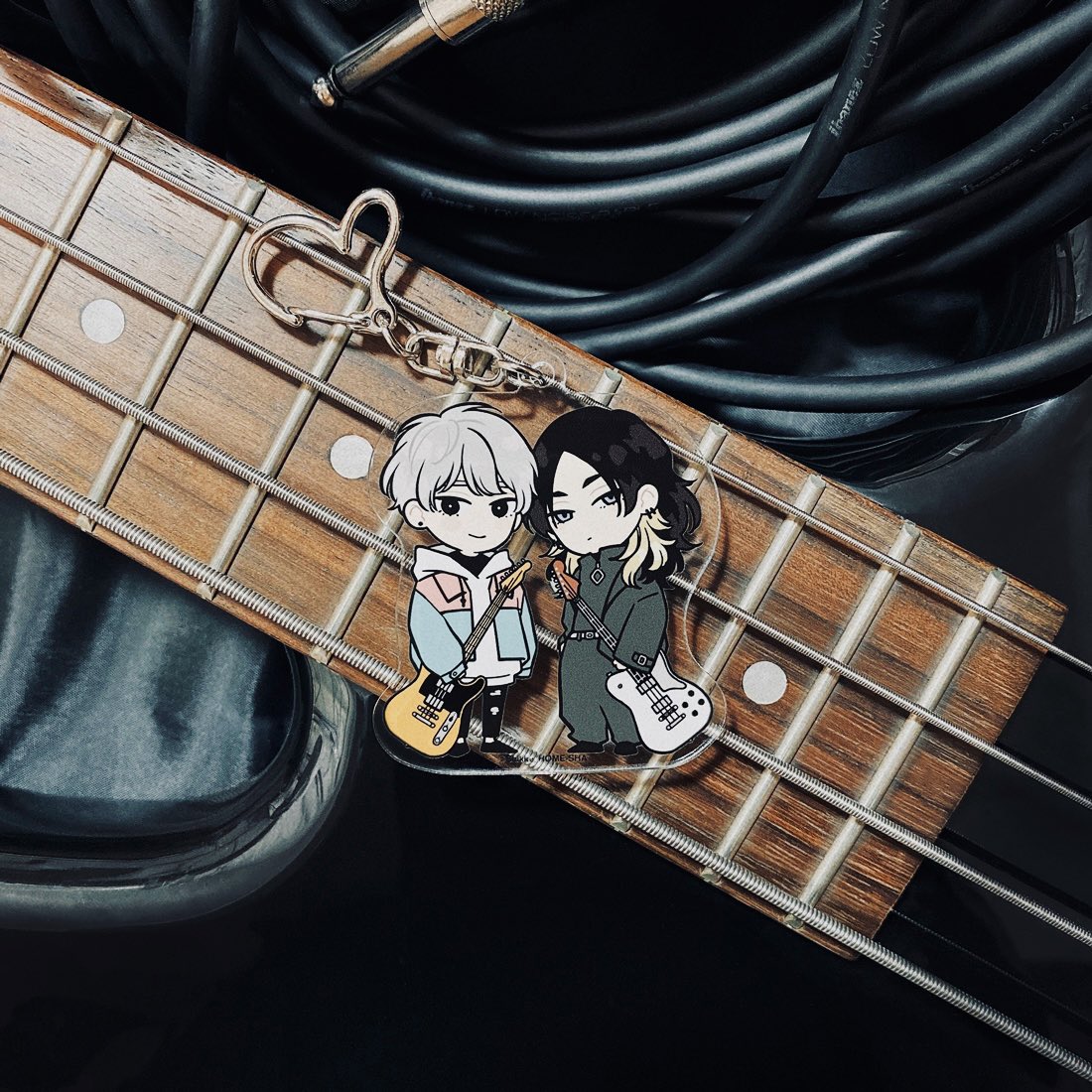 instrument guitar black hair white hair black background multiple boys holding instrument  illustration images